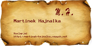 Martinek Hajnalka névjegykártya